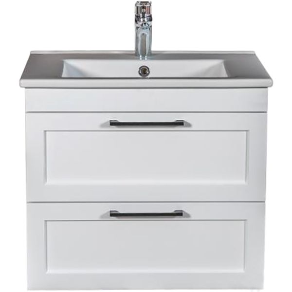 Тумба підвісна ScandiSPA Inari білий мат з умивальником Arte 65 см