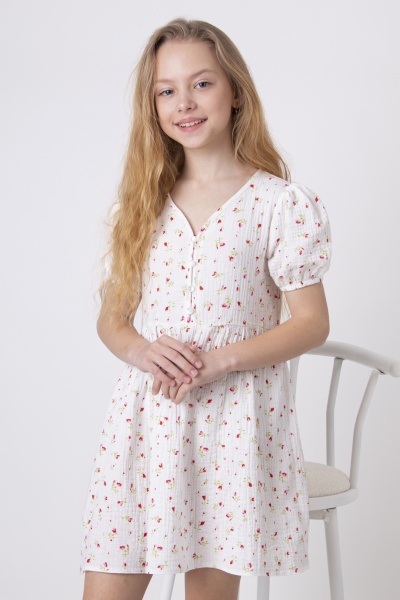 Платье Mevis р.122 белый 10628 