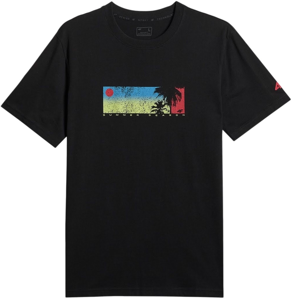 Футболка 4F TSHIRT M3335 4FWSS26TTSHM3335-20S р.S черный — фото 1