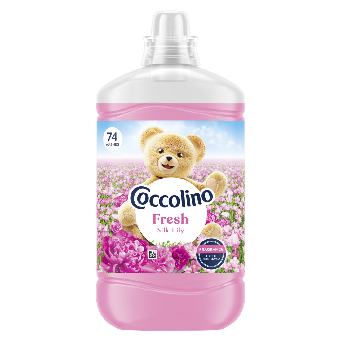 Кондиционер для белья Coccolino свежесть и мягкость шелковистая лилия с нотами розы, сирени и сандала 1,702 л — фото 1