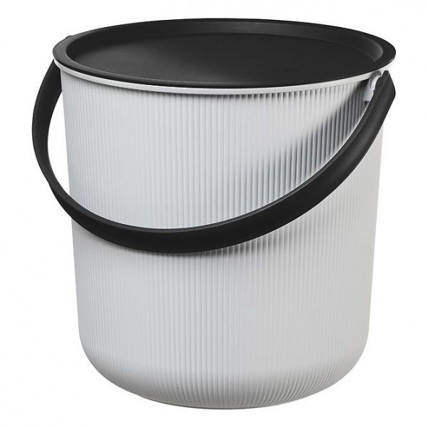 Ведро со съемной крышкой TEA для хранения Akita 53 л серый 