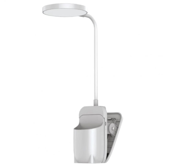 Светильник настольный аккумуляторный ARDERO с клипсой белый DE1737ARD