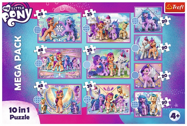Пазли Trefl 10 в 1 Сяючі поні. Мій маленький поні 90389