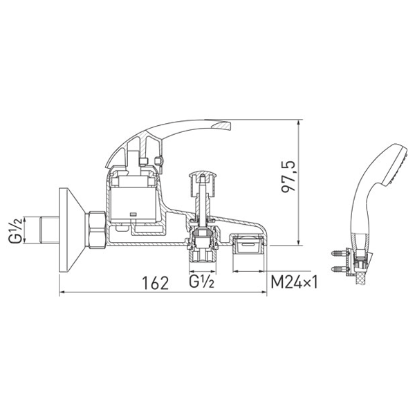 Смеситель для ванны  Ferro Ascoli BOA1