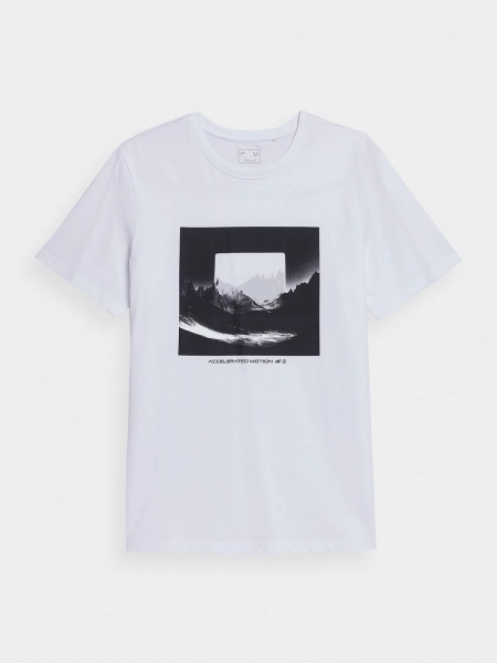 Футболка 4F TSHIRT M0944 4FAW22TTSHM0944-10S р.L белый