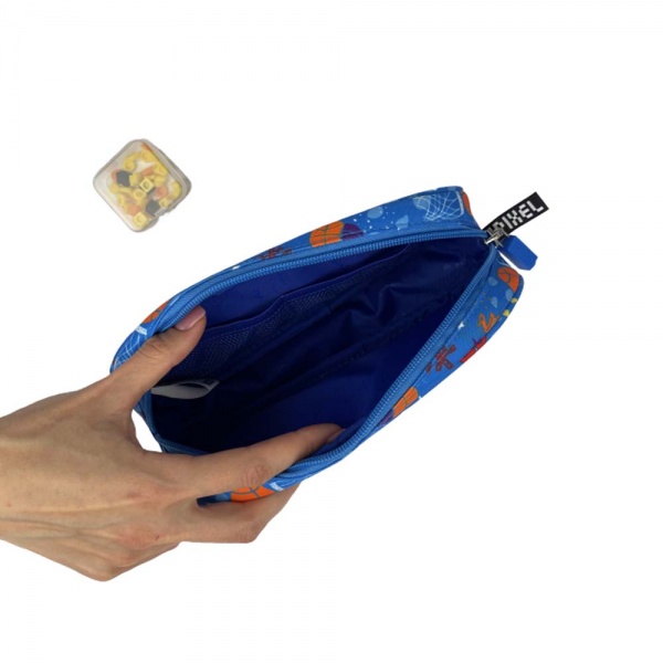 Пенал на молнии Futuristic Kids Баскетбол U21-X012-D Upixel синий