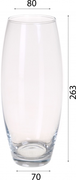 Ваза Pasabahce Ботаніка для квітів скло 26 см прозора 