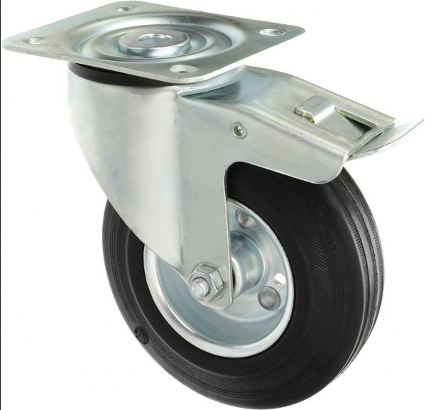 Колесо поворотне з гальмом 3377 DRR 125 P62 TENTE 