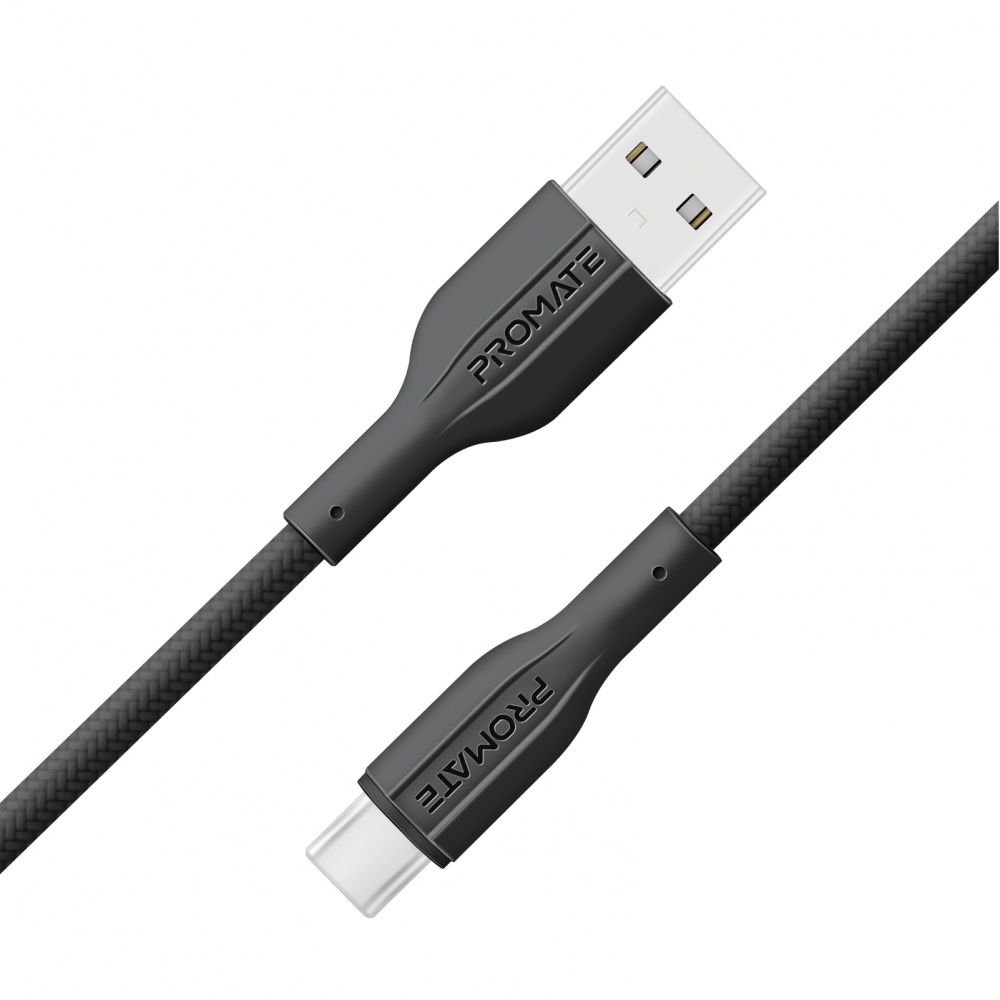 Кабель Promate xCord-AC200 USB-A to USB-C 2А 2 м black (xcord-ac200.black)