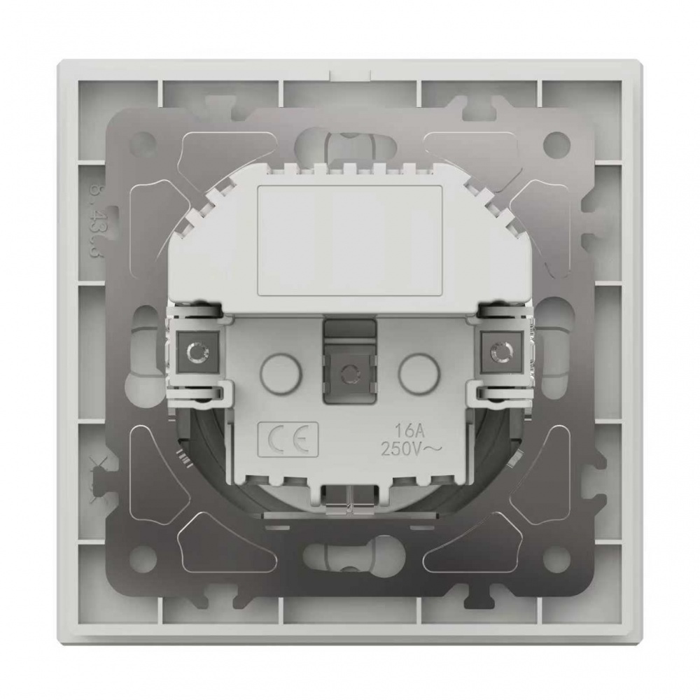 Механізм розетки побутова + USB + Type C із заземленням HausMark Alta IP20 білий