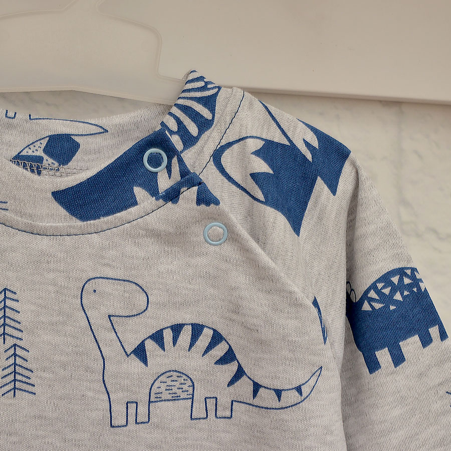 Ромпер-реглан для мальчика Blanka Дино р.74-80 серый 110838