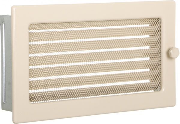 Решітка камінна з жалюзі 4FIRE 17х30 кремова