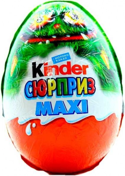 Яйце шоколадне Kinder Сюрприз MAXI асортимент 100 г (4008400230726) 