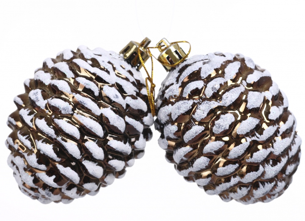 Набор подвесок 2 шт шишка 2 цвета в ассортименте 7 см EPI-No.17-CN