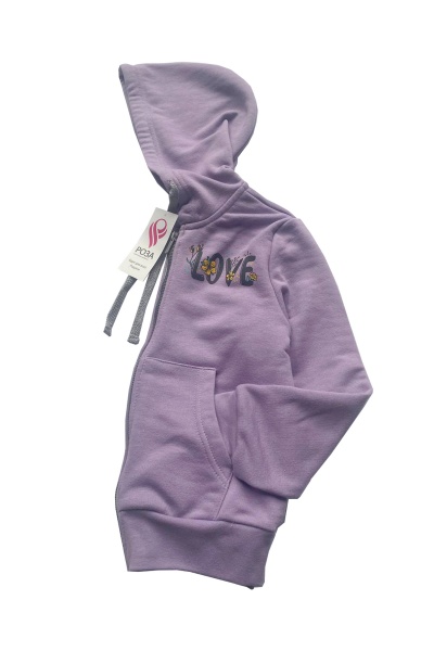 Толстовка для девочки Роза р.134 сиреневый 221119 