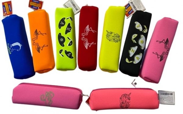 Пенал на молнии 21х4х5 см с рисунком Тетрада в ассортименте