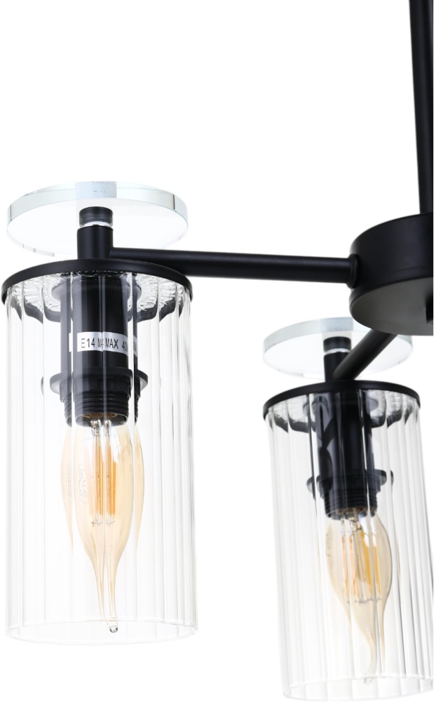 Люстра потолочная Sensio Aries 4x40 Вт E14 черный ALG-74590/4