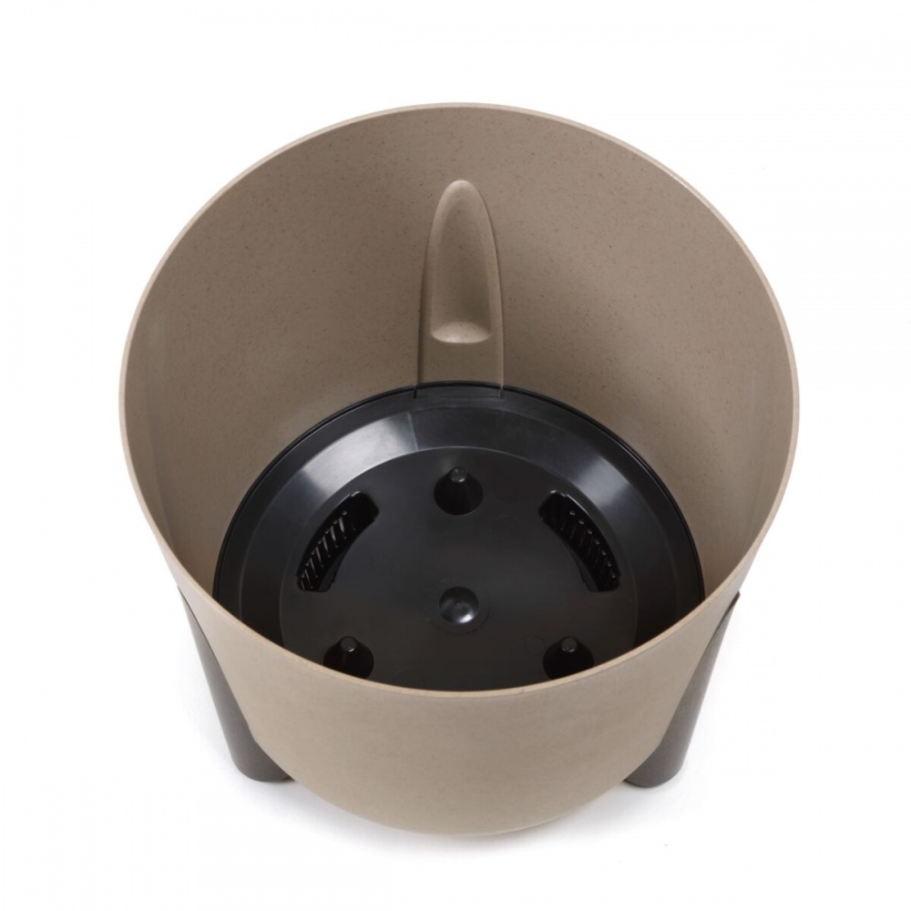 Вазон пластик FRIDA 25,5х25,3 см круглый белый матовый 8,1 л Ламела (9052288)