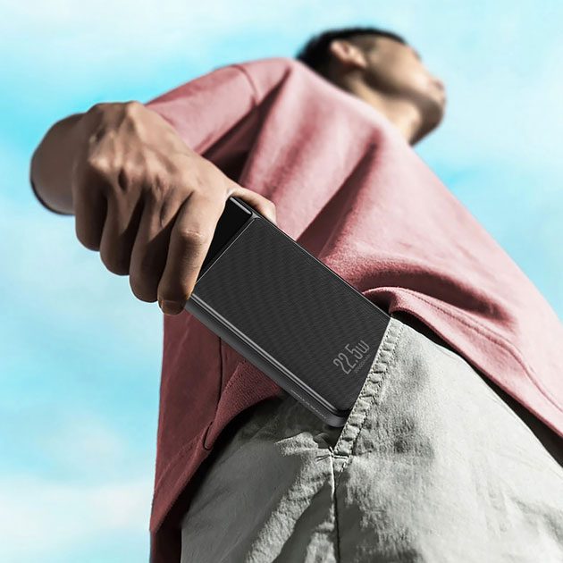 Повербанк Xo 22.5 W 2xType-C/Lightning кабель 20000 mAh black (PR275.black)