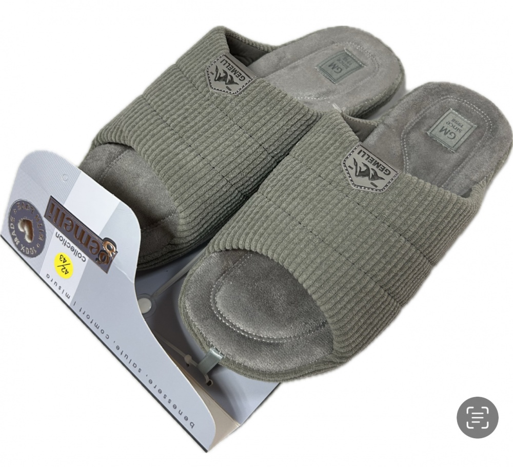 Капці домашні Gemelli Маріо р.45 темно-сірий