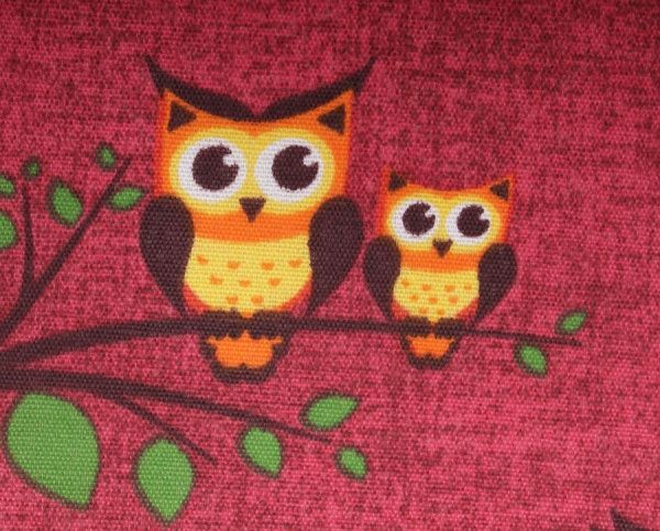 Скатертина Ginestra сови 140x220 см червоний Gemitex 