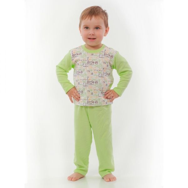 Піжама для хлопчиків Lucky tots р.86 салатовий 1633 