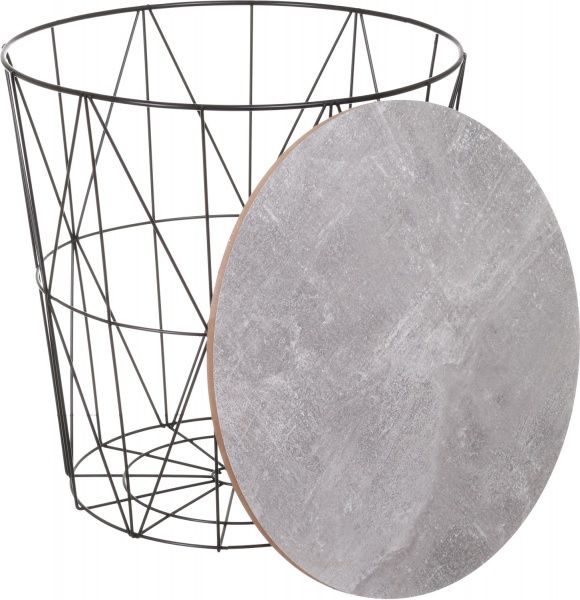Стіл-кошик Сканді Cement 29,5х29,5х34 см 