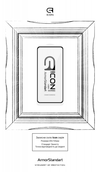 Защитное стекло Armorstandart (ARM59304) Icon для Xiaomi Redmi Note 10 5G/Poco M3 Pro Black