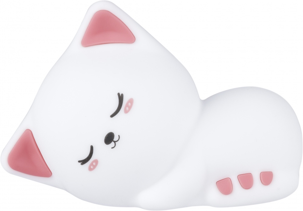 Ночник Sensio аккумуляторный Котик RGB сенсор 1200mАh 76x158x106 мм белый LP-257019