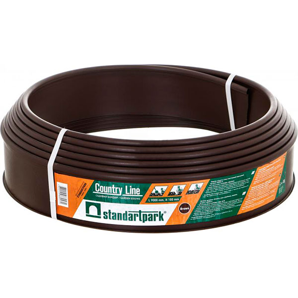 Декоративний бордюр Standartpark Кантрі Лайн 900х10х1,2 см коричневий