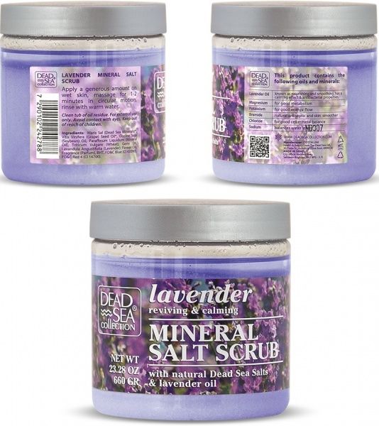 Скраб для тела Dead Sea Collection с минералами Мертвого моря и маслом лаванды 660 мл
