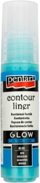 Контур универсальный голубой 17497 Glow in the dark 1 цветов 20 мл