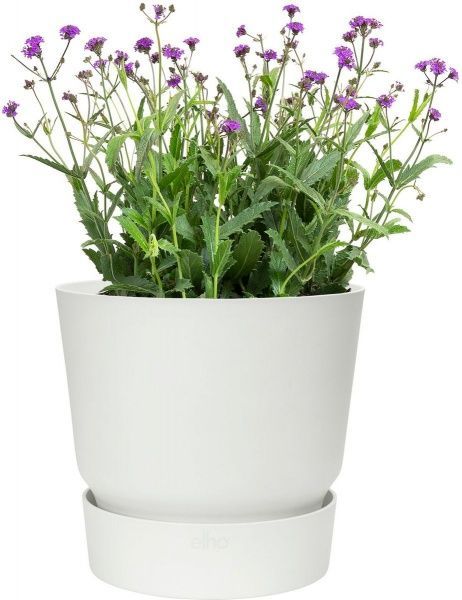 Вазон пластиковый Elho greenville round 25 см круглый белый (8711904332235) 