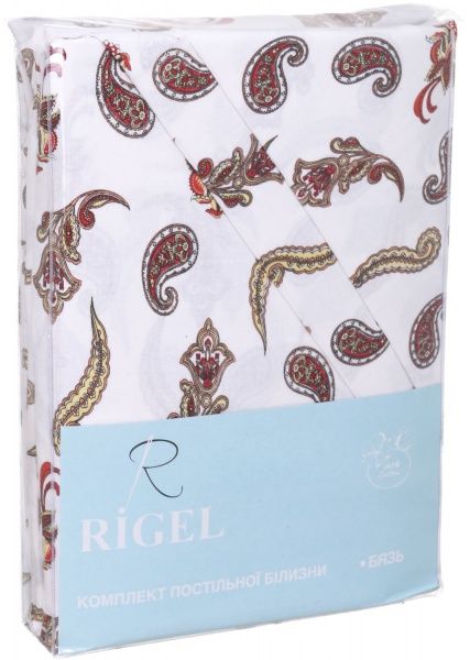 Комплект постельного белья Бута двуспальный евро белый с принтом Rigel 