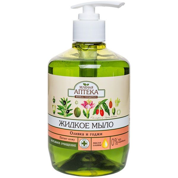 Мыло жидкое Зеленая аптека Олива 500 мл