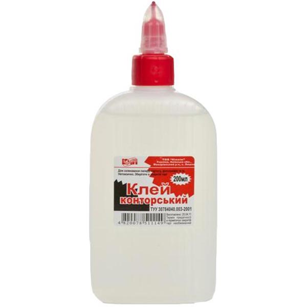 Клей конторский КиП полимерный с суперколпачком 200 мл
