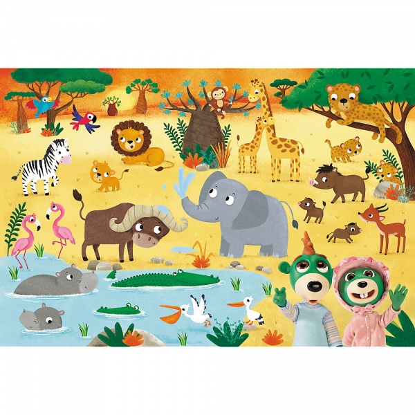 Пазл Trefl 24 супер макси двусторонние KAZSTUDIO SA сафари 41009