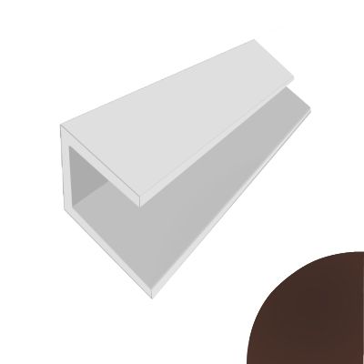 Профиль ПВХ стартовый Коричневый 8 мм (6 м.п)