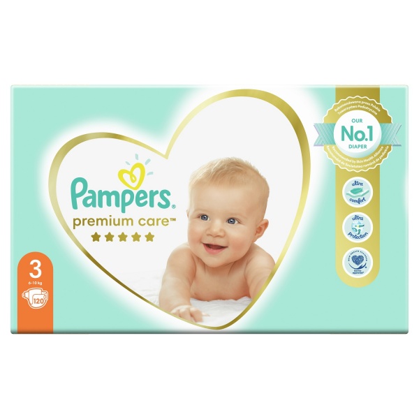 Підгузки Pampers Premium Care Розмір 3 (6-10 кг) 120 шт.