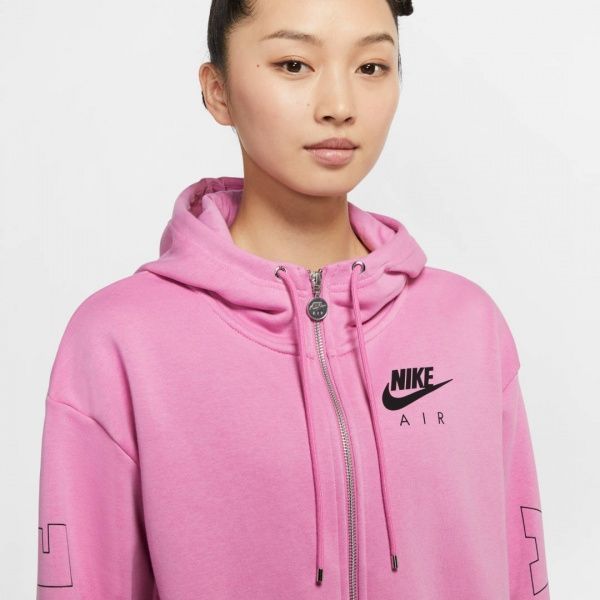 Джемпер Nike W NSW AIR HOODIE FZ FLC BB CJ3041-693 р. XL рожевий