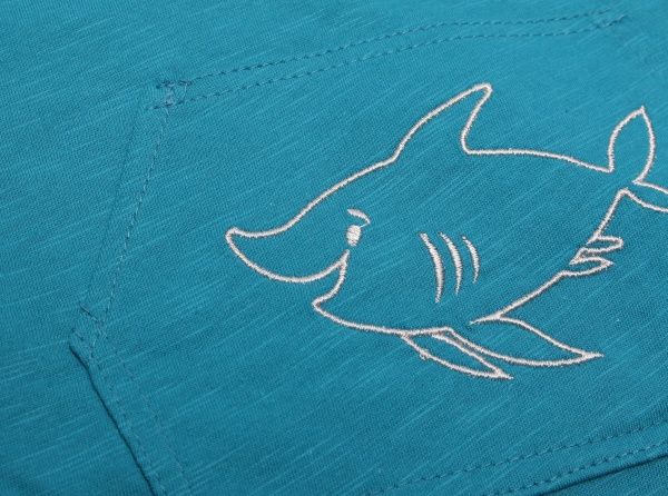 Костюм для хлопчиків Україна 556-123 р.74 темно-бірюзовий із білим 