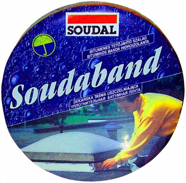 Покрівельно-ущільнююча стрічка SOUDAL SOUDABAND 100 мм x 10 м алюминиевая