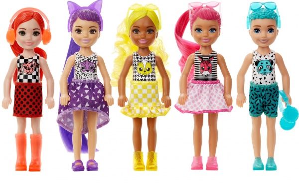 Лялька Barbie Челсі та друзі Кольорове перевтілення серія Монохромні образи