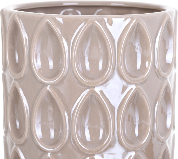 Ваза керамическая бежевая Fest Squama 11,6x11,6x25,3 см