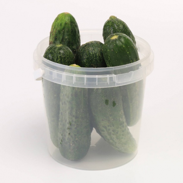 Відро Poliplast кругле з пластиковою ручкою (харчовий пластик) 1 л прозорий 