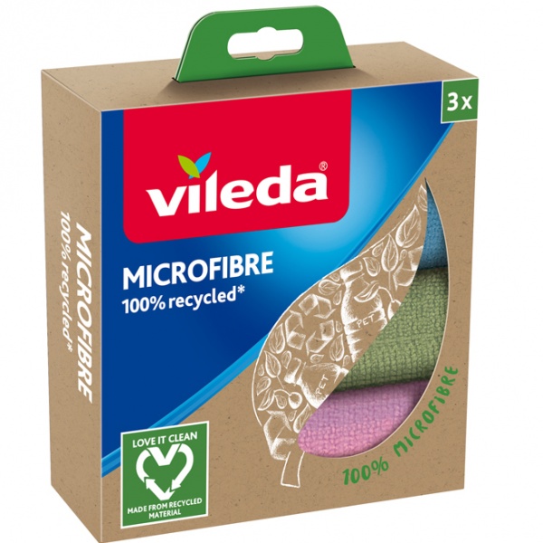 Салфетки из микрофибры Vileda 30х30 см 3 шт./уп. / в ассортименте