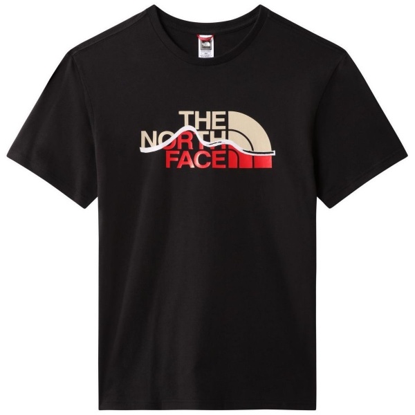 Футболка THE NORTH FACE M S/S MOUNTAIN LINE TEE NF0A7X1NJK31 р.S черный