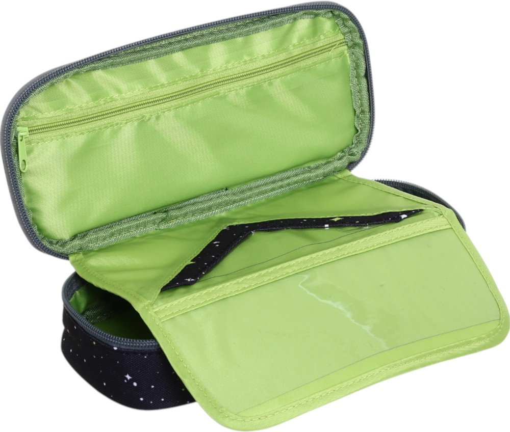 Пенал шкільний 22х10х5,5 см NINGBO JOHNSHEN STATIONERY CO.,LTD чорний