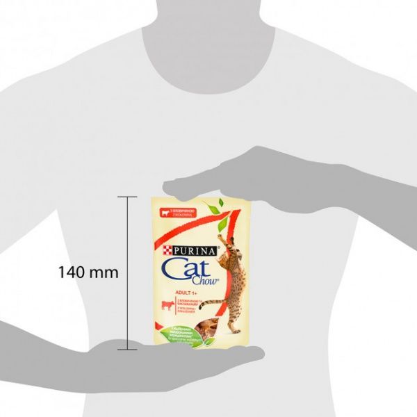 Корм Purina Cat Chow Adult 1+ з яловичиною та баклажанами в желе 85 г