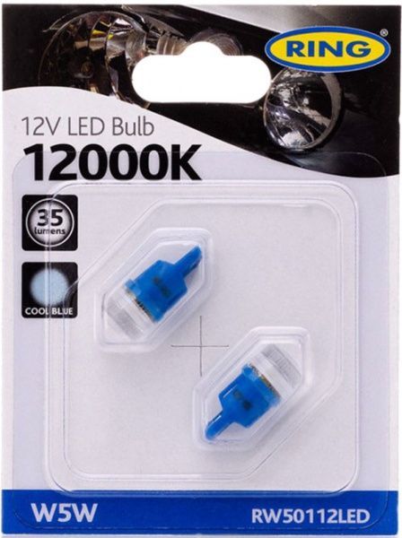 Лампа светодиодная RinG (RW50112LED) W5W T10 12 В 0,05 Вт 2 шт 12000